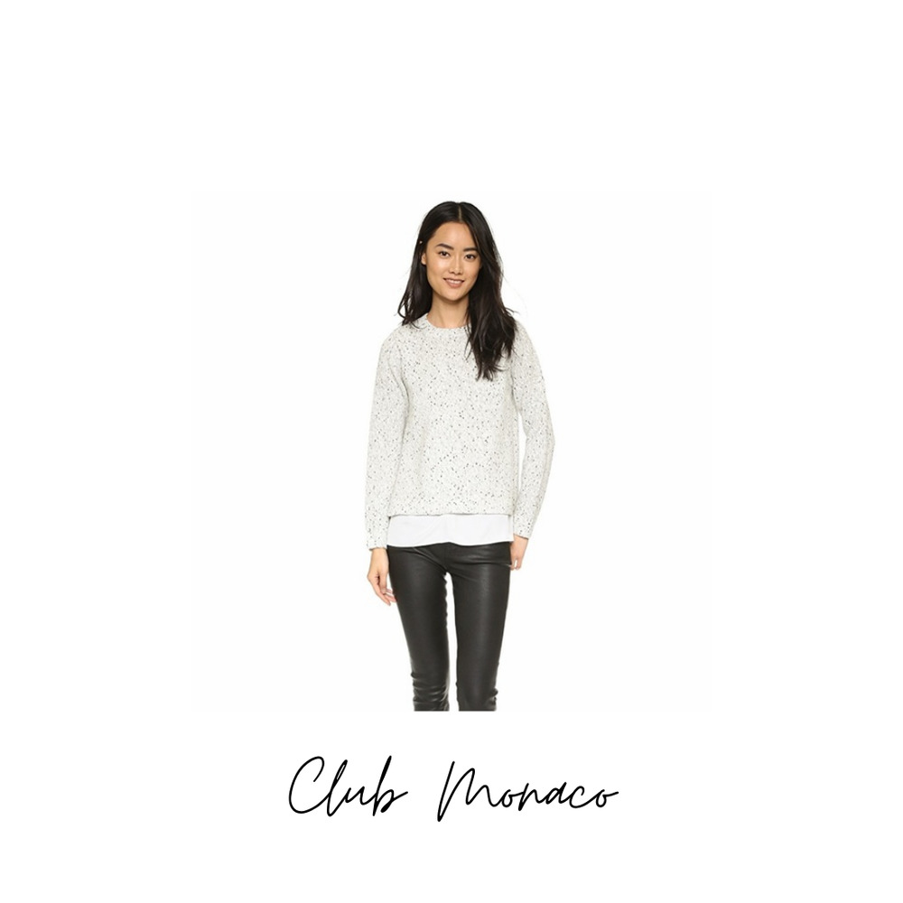 Club Monaco Kaelane Mixed Media Knit Sweater XS